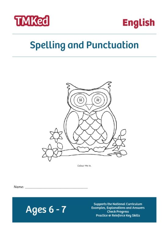Key Stage 1 Literacy Worksheets for kids - SPAG, spelling and punctuation printable workbook, 6-7 years